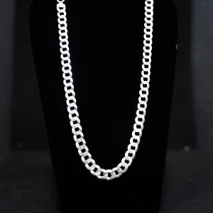 Corrente Escama De Peixe Prata 925. 9mm