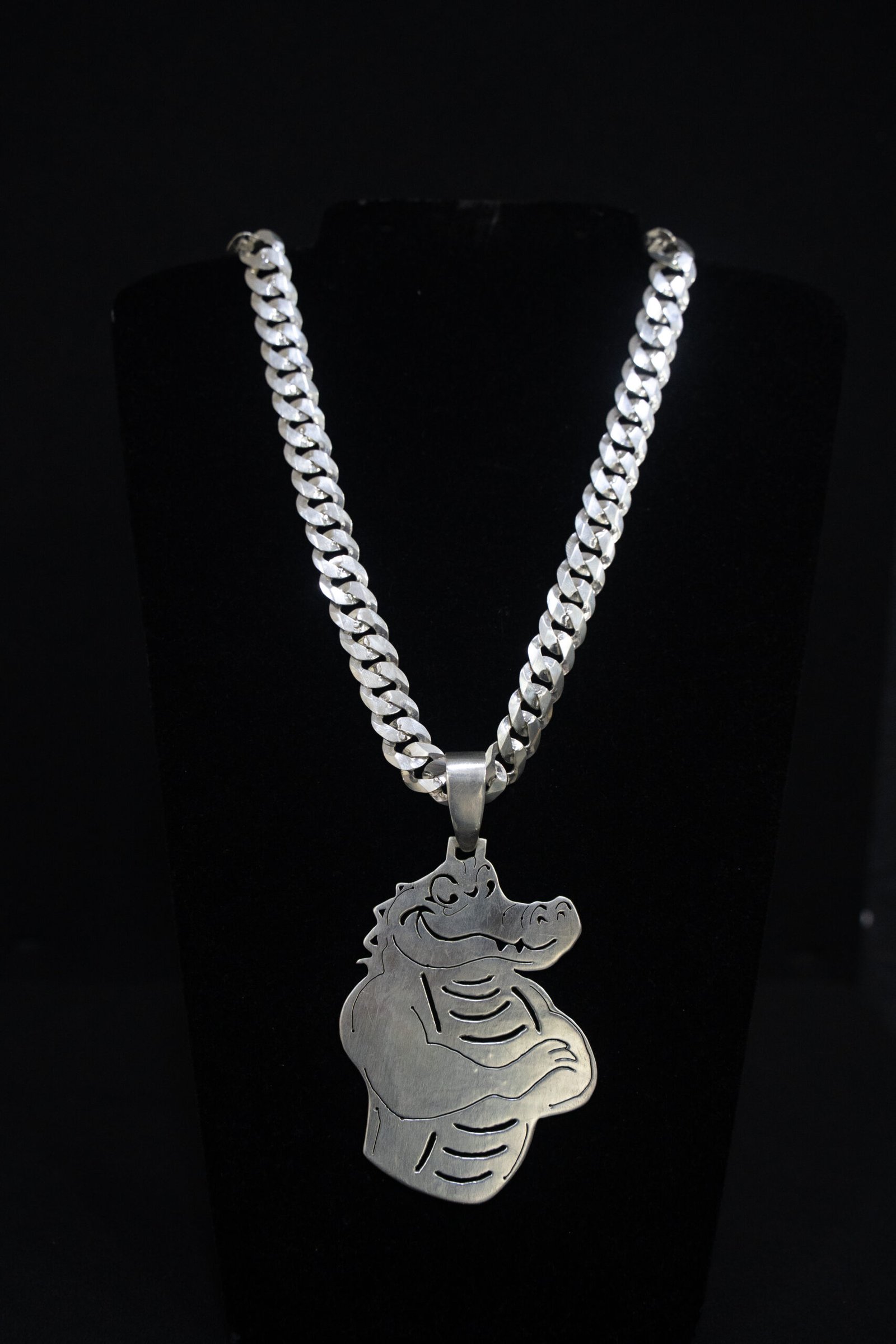 Pingente Crocodilo em Prata 925