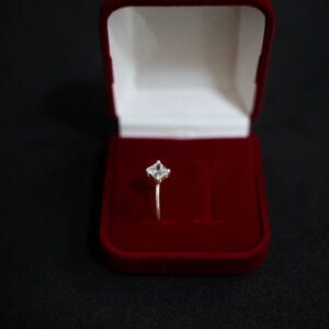Anel Com Pedra Zircônia Branca 5mm